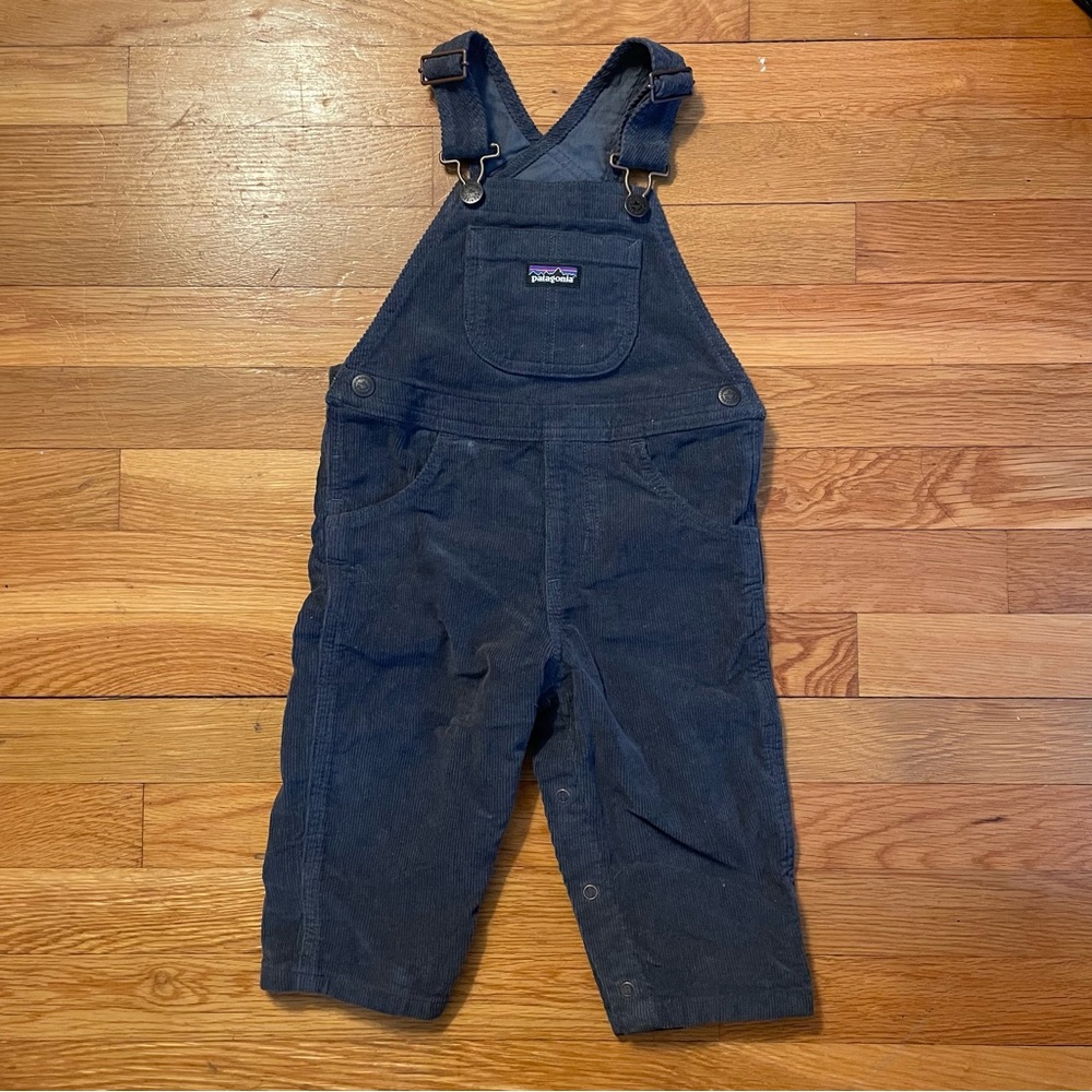 Patagonia Kids Navy Corduroy Overalls NWT
